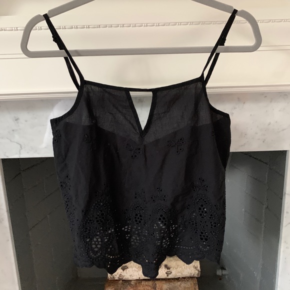 Tobi Eyelet Black Tank - Picture 1 of 2